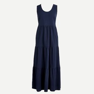J.crew knit tiered maxi dress in navy blue